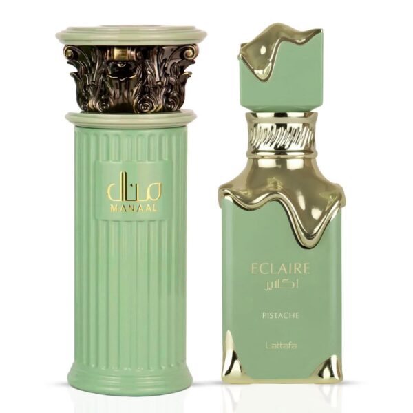 Lattafa Manaal by Ard Al Zaafaran & Eclaire Pistache Sprays Bundle Eau de Parfum for Women – 100 ml