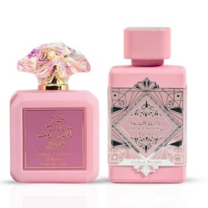 Lattafa Pink Blush Shams Al Emarat Khususi by Ard Al Zaafaran & Bade'e Al Oud Noble Blush Sprays Bundle Eau de Parfum for Unisex – 100 ml