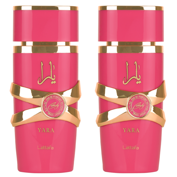Lattafa Yara Candy Bundle for Women – 3.4 oz / 100 ml Eau de Parfum Spray (Pack of 2)