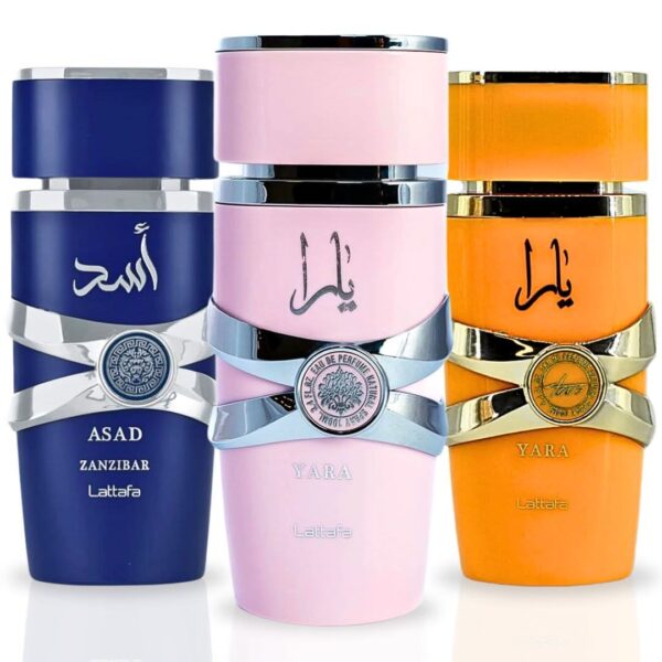 Lattafa Yara Yara Tous & Asad Zanzibar Sprays Bundle Eau de Parfum for Unisex – 100 ml