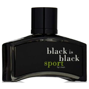 Nu Parfums Black is Black Sport Eau de Toilette for Men – 3.4 oz / 100 ml