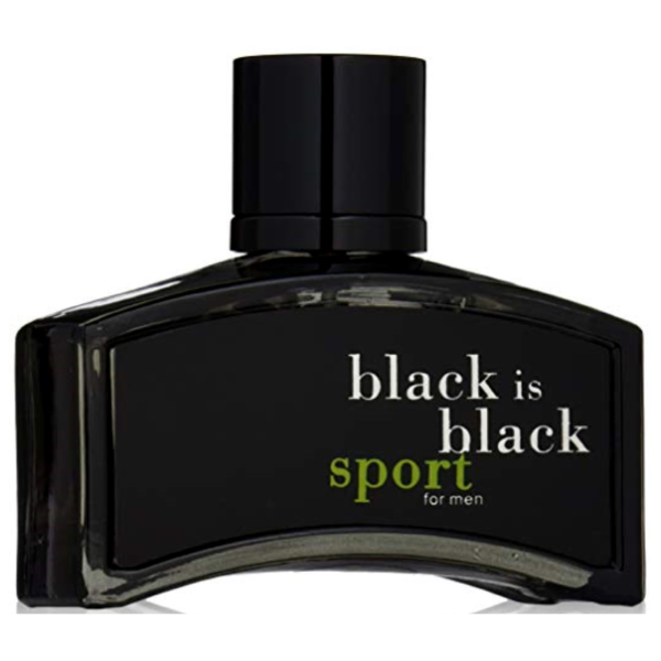 Nu Parfums Black is Black Sport Eau de Toilette for Men – 3.4 oz / 100 ml