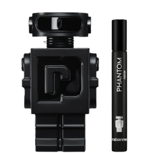 Paco Rabanne Phantom for Men – 3.4 oz / 100 ml Parfum Spray, 10 ml / 0.34 oz Mini