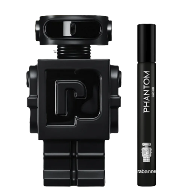 Paco Rabanne Phantom for Men – 3.4 oz / 100 ml Parfum Spray, 10 ml / 0.34 oz Mini