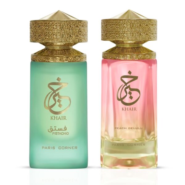 Paris Corner Khair Pistachio & Khair Peach Delulu Bundle Eau de Parfum for Unisex – 100 ml
