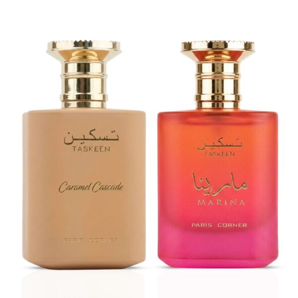 Paris Corner Taskeen Caramel Cascade & Taskeen Marina Sprays Bundle Eau de Parfum for Unisex – 100 ml