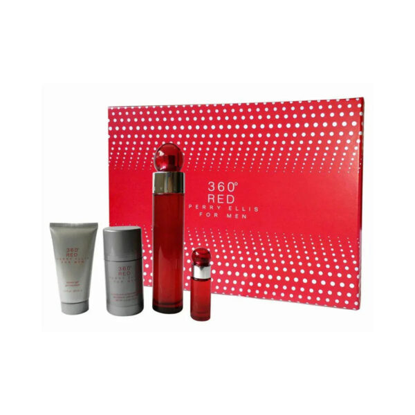 Perry Ellis 360 Red 4 piece Eau de Toilette for Men – 4 piece gift set