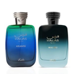 Rasasi Hawas Atlantis & Hawas Malibu Sprays Bundle Eau de Parfum for Unisex – 100 ml