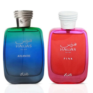 Rasasi Hawas Atlantis & Hawas Pink Sprays Bundle Eau de Parfum for Unisex – 100 ml