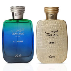 Rasasi Hawas Atlantis & Hawas Viper Sprays Bundle Eau de Parfum for Unisex – 100 ml