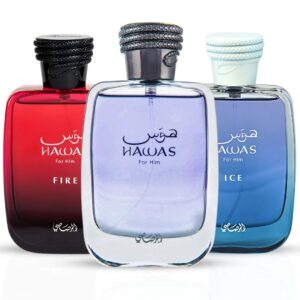 Rasasi Hawas Hawas Ice & Hawas Fire Sprays Collection Eau de Parfum for Men – 100 ml