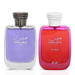 Rasasi Hawas & Hawas Pink Sprays Bundle Eau de Parfum for Unisex – 100 ml