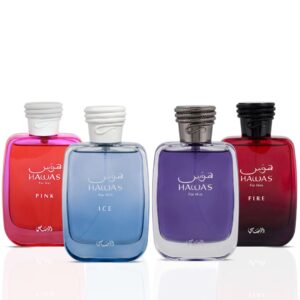 Rasasi Hawas Men Ice Fire & Pink Bundle Bundle Eau de Parfum for Men – 100 ml