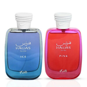 Rasasi Hawas Ice & Hawas Pink Sprays Bundle Eau de Parfum for Unisex – 100 ml