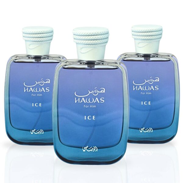 Rasasi Hawas Ice Pack of 3 Eau de Parfum for Men – 100 ml