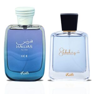 Rasasi Hawas Ice & Shuhrah Sprays Bundle Eau de Parfum for Men – 100 ml