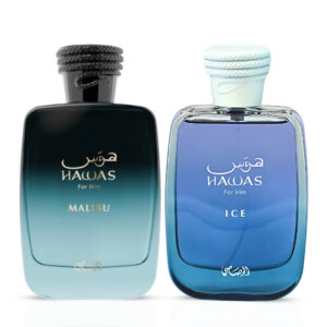 Rasasi Hawas Malibu & Hawas Ice Sprays Bundle Eau de Parfum for Men – 100 ml