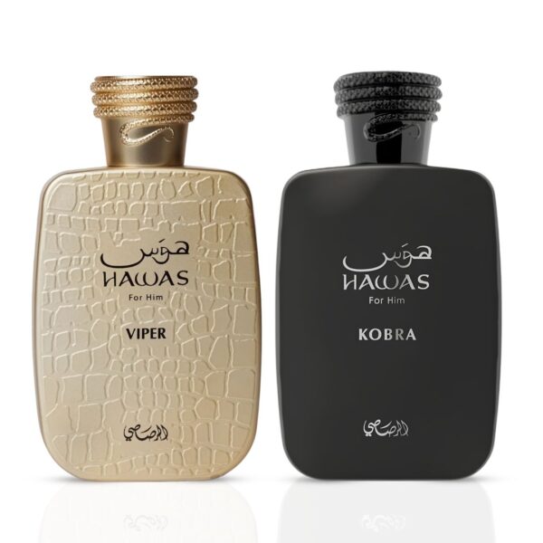Rasasi Hawas Viper & Hawas Kobra Sprays Bundle Eau de Parfum for Men Rasasi Hawas Viper & Hawas Kobra Sprays Bundle Eau de Parfum for Men