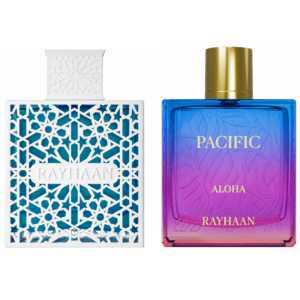 Rayhaan Azul & Pacific Aloha Bundle for Everyone for Unisex – 2 X 3.4 Oz / 100 ml Eau de Parfum Spray