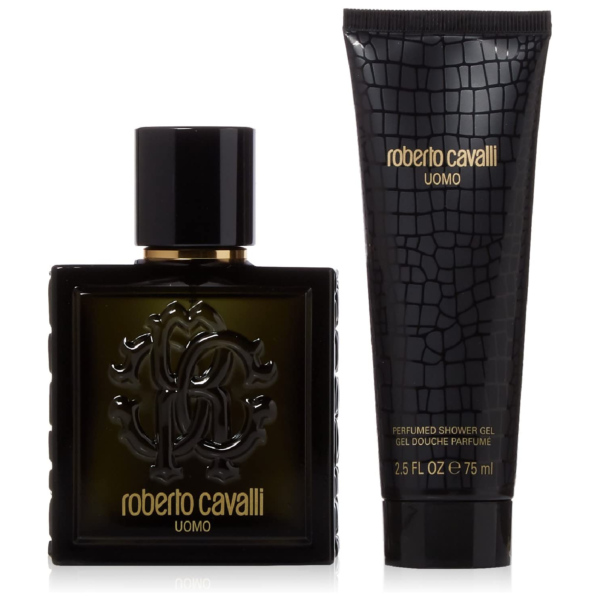 Roberto Cavalli Uomo for Men – 3.4 oz /100 ml Eau de Toilette Spray; 2.5 oz /75 ml Shower Gel
