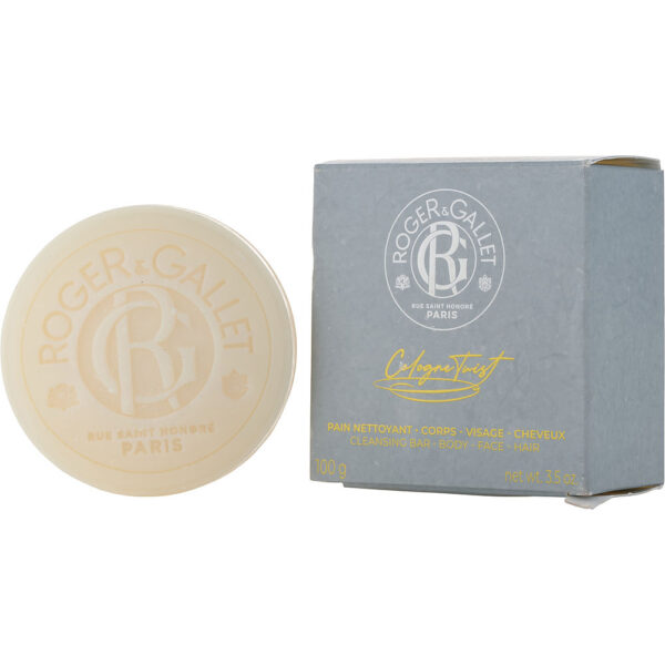 Roger & Gallet Twist 3 IN 1 CLEANSING BAR BODY FACE HAIR Cologne for Men – 3.4 oz
