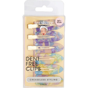 Spa Accessories SPA SISTER DENT FREE CLIPS PURPLE BLUE QUARTZ 6 PCS for Unisex