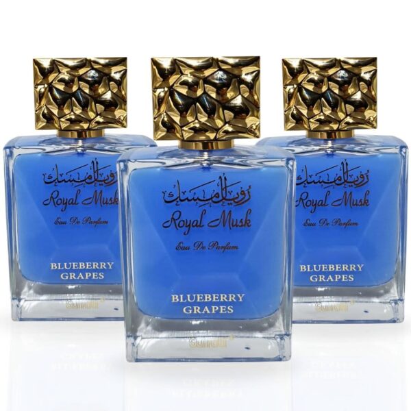 Surrati Royal Musk Blueberry Grapes Pack of 3 Eau de Parfum for Unisex – 100 ml