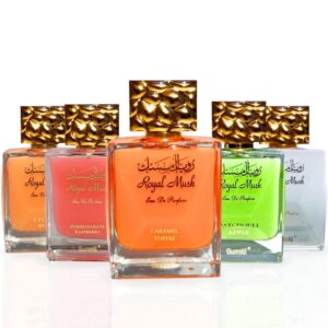 Surrati Royal Musk Caramel Toffee Patchouli Apple Pomegranate Raspberry Lychee Rose & Royal Musk Sprays Collection Eau de Parfum for Unisex – 100 ml