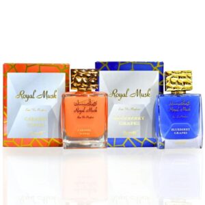 Surrati Royal Musk Caramel Toffee & Royal Musk Blueberry Grapes Sprays BUNDLE Eau de Parfum for Unisex – 100 ml