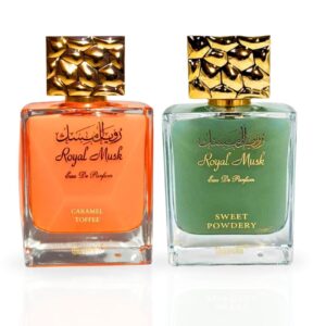 Surrati Royal Musk Caramel Toffee & Royal Musk Sweet Powdery Sprays Bundle Eau de Parfum for Unisex – 100 ml