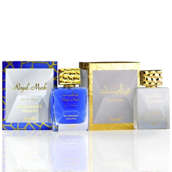 Surrati Royal Musk & Royal Musk Blueberry Grapes Sprays BUNDLE Eau de Parfum for Unisex – 100 ml