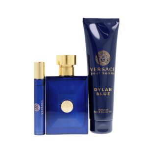 Versace Dylan Blue 3 piece v8 Eau de Toilette for Men – 3 piece gift set - v8