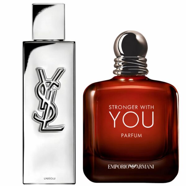 YSL & Armani Stronger with Myslf Stonger with you & YSL Myslf L'absolu Bundle Parfum for Men