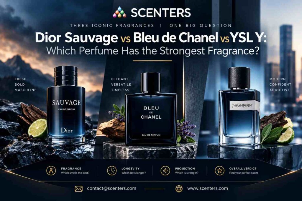 Dior Sauvage vs Bleu de Chanel vs YSL Y Which Perfume Has the Strongest Fragrance