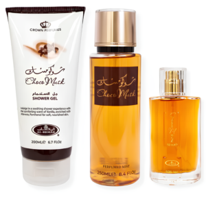 Al-Rehab Al Rehab Al Rehab Choco Musk for Everyone for Unisex – 6.7 oz Shower Gel, 1.7 oz Eau de Parfum Spray, 8.4 oz / 250 ml Body Mist