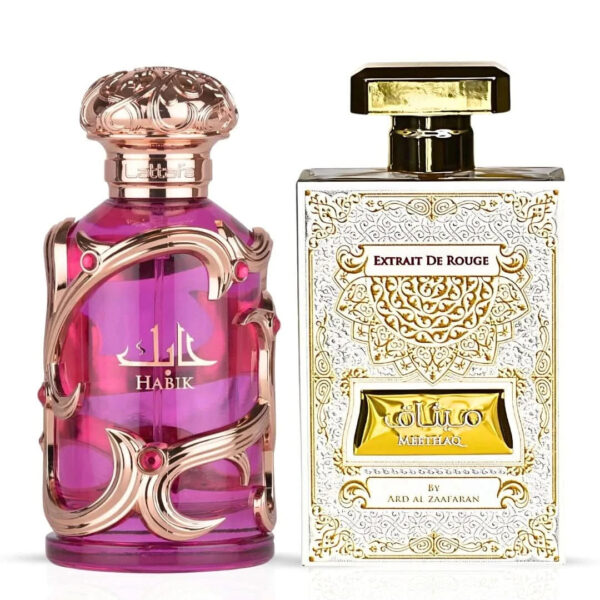 Ard Al Zaafaran Habik by Lattafa & Meethaq Extrait De Rouge Mary's Bright Bundle Eau de Parfum for Women – 100 ml