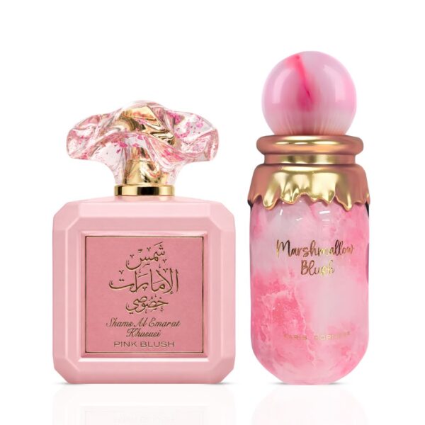 Ard Al Zaafaran Pink Blush & Marshmallow Blush by Paris corner Sprays Bundle Eau de Parfum for Unisex – 100 ml