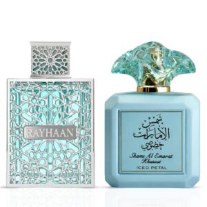 Ard Al Zaafaran Rayhaan Aquatica by Rayhaan & Iced Petal Sprays Bundle Eau de Parfum for Women