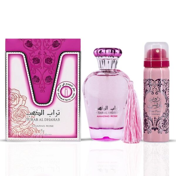 Ard Al Zaafaran Turab Al Dhahab Amazing Rose with Perfumed Eau de Parfum for Unisex – 100 ml