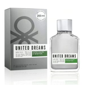 Benetton United Dreams Aim High Eau de Toilette for Men – 6.8 oz / 200 ml