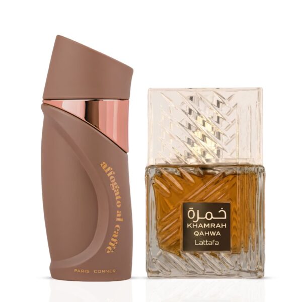 Intense Oud Affogato al Caffè by Paris Corner & Khamrah Qahwa by Lattafa Sprays Bundle Eau de Parfum for Unisex Intense Oud Affogato al Caffè by Paris Corner & Khamrah Qahwa by Lattafa Sprays Bundle Eau de Parfum for Unisex