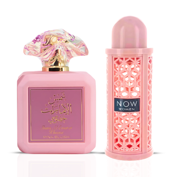 Intense Oud Pink Blush Shams Al Emarat Khususi by Ard Al Zaafaran & Now Women by Rave Sprays Bundle Eau de Parfum for Women Intense Oud Pink Blush Shams Al Emarat Khususi by Ard Al Zaafaran & Now Women by Rave Sprays Bundle Eau de Parfum for Women