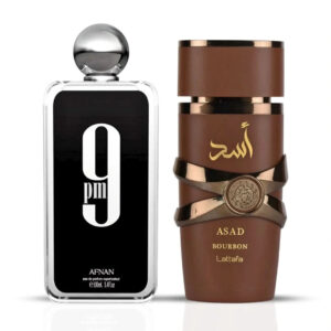 Lattafa 9PM by Afnan & Asad Bourbon Sprays Bundle Eau de Parfum for Men – 100 ml