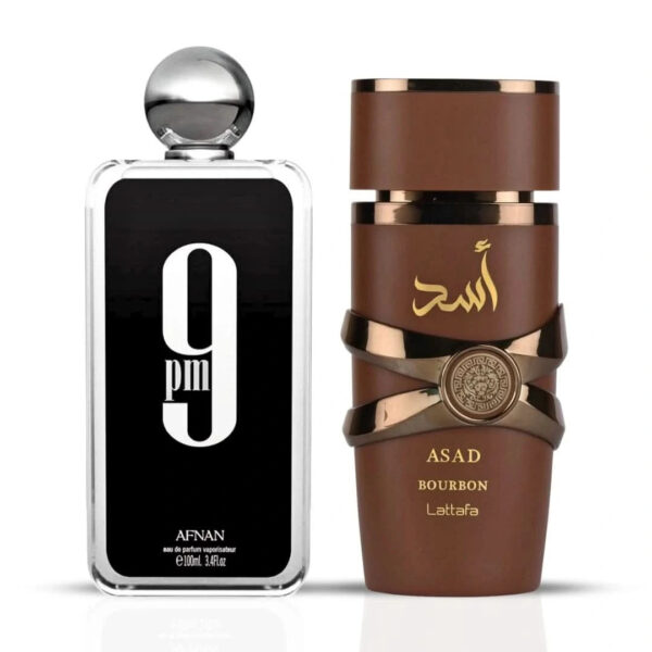 Lattafa 9PM by Afnan & Asad Bourbon Sprays Bundle Eau de Parfum for Men – 100 ml Lattafa 9PM by Afnan & Asad Bourbon Sprays Bundle Eau de Parfum for Men – 100 ml