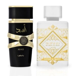 Lattafa Asad And Bade’e Al Oud Honor & Glory Sprays Bundle Eau de Parfum for Unisex