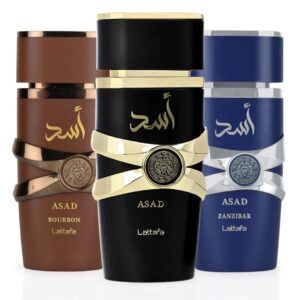 Lattafa Asad Zanzibar & Asad Bourbon Sprays Bundle Eau de Parfum for Unisex