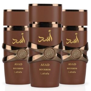 Lattafa Asad Bourbon Pack of 3 Eau de Parfum for Unisex