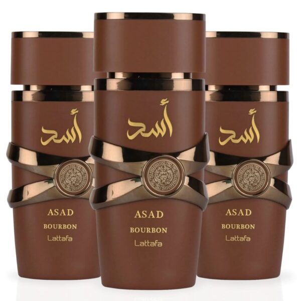 Lattafa Asad Bourbon Pack of 3 Eau de Parfum for Unisex Lattafa Asad Bourbon Pack of 3 Eau de Parfum for Unisex