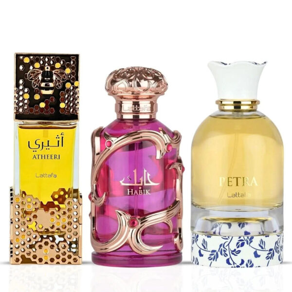 Lattafa Atheeri Habik & Petra Sprays Bundle Eau de Parfum for Women Lattafa Atheeri Habik & Petra Sprays Bundle Eau de Parfum for Women