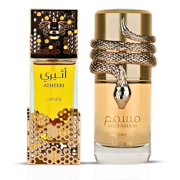 Lattafa Atheeri & Musamam White Intense Sprays Bundle Eau de Parfum for Unisex Lattafa Atheeri & Musamam White Intense Sprays Bundle Eau de Parfum for Unisex